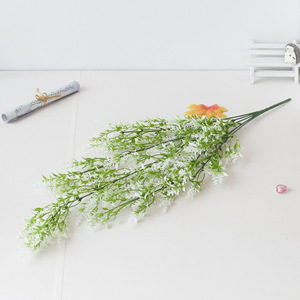 Plante suspendue artificielle Ruyin en herbe d'orge verte et jaune pour décoration intérieure et extérieure, lot de 2 - Product Image 4