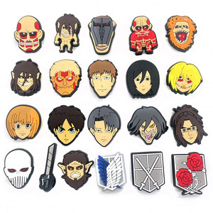 Venta Caliente de Dijes para Zapatos de PVC Suave con Diseño de Anime y Videojuegos, Ataque a los Titanes, Dijes para Zapatos de PVC Suave con Diseño de Dibujos Animados Japoneses de Ataque a los Titanes - Product Image 1