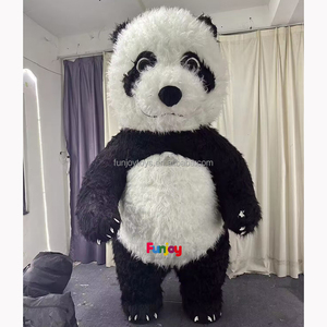 Disfraces de Panda inflable fiesta Cosplay disfraz de dibujos animados de Halloween mascota Panda adulto vestido divertido sin batería - Product Image 1