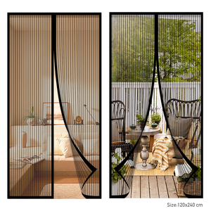 Auto-close Polyester Mesh <b>Screen</b> <b>Door</b> Pet Friendly Insect Proof Modern Entryway Rectangle Shape Indoor Decor Easy to Install - Product Image 1