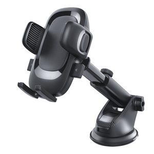 <b>Car</b> Phone <b>Holder</b> Suction <b>Cup</b> Windshield Mount Adjustable Dashboard Universal Fit Plastic Black - Product Image 1