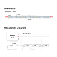 RGBW PERFECT SK6812 LED-Streifen SMD5050 60LED/M 12,5W/M 5V 6mm PCB IP20 Kupfer Fernbedienung CRI90 3-Jahres-Gartendekoration