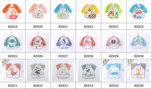 Bán buôn 180 thiết kế dài tay áo ăn Áo khoác bé chập chững biết đi ăn không thấm nước BIB tạp dề - Product Image 4