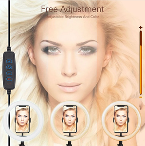 Anneau lumineux LED dimmable de 10 pouces pour Youtube/<span class=keywords><strong>Facebook</strong></span> Live, vidéo <span class=keywords><strong>en</strong></span> studio, maquillage, vente chaude sur Tiktok - Product Image 5
