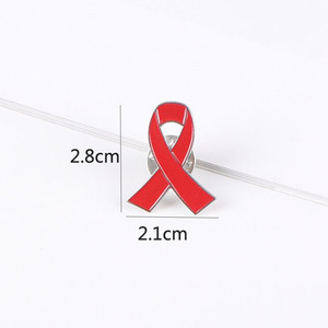 Pin de Solapa Metálico con Cinta para Concientización sobre VIH/SIDA y Cáncer de Mama - Product Image 4