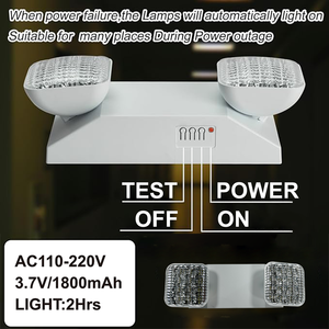 Banqcn thông minh có thể sạc lại Twin Head điện thoại di động cháy khẩn cấp sạc dẫn tường Exit đèn khẩn cấp ánh sáng - Product Image 2