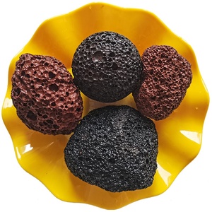 Bola de roca de <span class=keywords><strong>lava</strong></span> natural, piedra de roca volcánica, piedra de basalto, piedra de paisajismo roja para fogata, barbacoa y cocina - Product Image 5