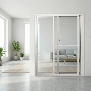 Puerta Corredera Hoffen Pro uPVC 200x205 Blanca con Puerta de Vidrio con Malla, Insonorizada, Impermeable y con Aislamiento Térmico, de Tailandia - Product Image 1