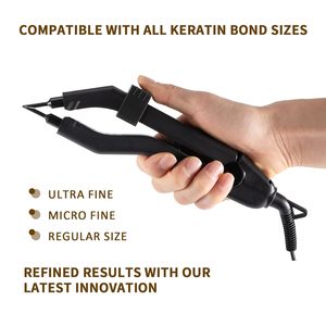 Connecteurs professionnels pour outils de fusion de kératine, plaques chauffantes ultra-minces de précision, température constante réglable, en métal pour cheveux - Product Image 4