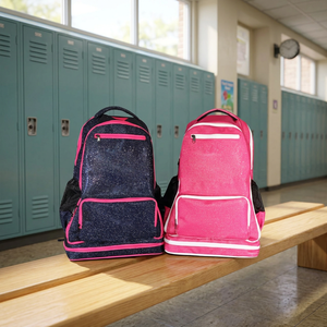Custom Made Fashion Waterproof Anti-Theft Cheerleader <b>Backpacks</b> Glitter Dance Cheer Polyester High Quality - Product Image 2