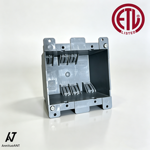 Caja <span class=keywords><strong>de</strong></span> conexiones eléctrica empotrada <span class=keywords><strong>de</strong></span> PVC <span class=keywords><strong>de</strong></span> 2 módulos, homologada ETL, <span class=keywords><strong>de</strong></span> 25 pulgadas cúbicas, <span class=keywords><strong>de</strong></span> plástico, estándar, para reacondicionamiento, para interruptores y tomas <span class=keywords><strong>de</strong></span> pared - Product Image 1