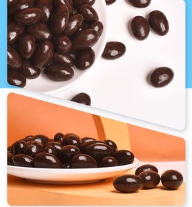 Thiết Kế Mới Kỳ Lạ Snack Halal Sô Cô La Đen Bao Phủ Ngọt Ngào <span class=keywords><strong>Nuts</strong></span> Hạnh Nhân Sô Cô La Cho Giải Trí Và Quà Tặng - Product Image 5
