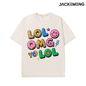 เสื้อยืดคอตตอนโอเวอร์ไซส์ลาย <span class=keywords><strong>LOL</strong></span> OMG สไตล์เรโทร สตรีทแวร์ ใส่ได้ทุกวัน สินค้าจากคลังสินค้าในสหรัฐอเมริกา ขายส่ง - Product Image 3
