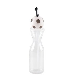 Bouteilles d'eau de sport créatives, nouveau gobelet en forme de ballon de football, boutique de lait, boisson froide, bouteille de jus, paille en plastique transparente jetable - Product Image 1