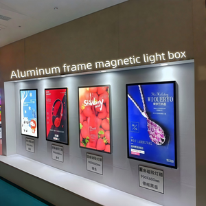 Hút từ khung nhôm hộp Đèn độ sáng cao Đèn Diode siêu mỏng treo hộp đèn quảng cáo - Product Image 1