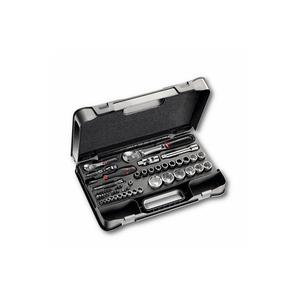 USAG - U06070314 607 1/4 1/2 EB ASSORTIMENT AVEC DOUILLES HEXAGONALES EN BOÎTIER ABS (56 PCS.) ENSEMBLES DE CLIQUET ET DE DOUILLES - Product Image 1