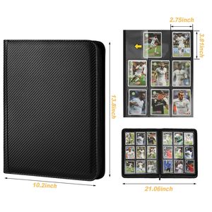 Classeur en cuir à 9 pochettes avec fermeture éclair pour cartes à collectionner – Rangement pour album de cartes - Product Image 3