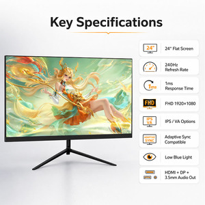 Moniteur de jeu plat haut de gamme de 24 pouces, 240 Hz, IPS, FHD, Gsync, écran d'ordinateur de bureau sans bordure, résolution 4K, moniteurs LCD - Product Image 2