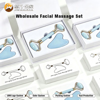 Masseur facial Jiwan Lejia, rouleau Gua Sha pour le visage, rouleau en jade naturel pour le visage, OEM, 100% pierre naturelle de qualité supérieure