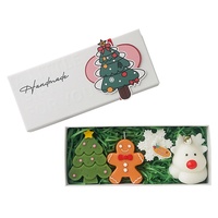 Coffrets cadeaux de bougies en cire de soja faites à la main pour Noël, cadeaux décoratifs de fête en gros avec boîte cadeau