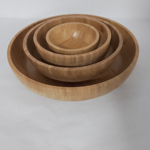 Conjunto de tigela de frutas de salada de bambu - Product Image 2