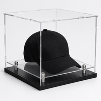 Boîte de rangement de bureau anti-poussière en acrylique de qualité supérieure, vitrine transparente en acrylique avec supports en acier inoxydable pour collection