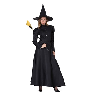 Nuevo Disfraz de Bruja Malvada para Mujer, Vestido Negro de Disfraz para Halloween, Cosplay y Fiestas - Product Image 1