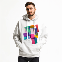 Sweat-shirts et pulls à capuche pour hommes en taille plus, avec logo personnalisé brodé, en molleton 100% coton, coupe ample
