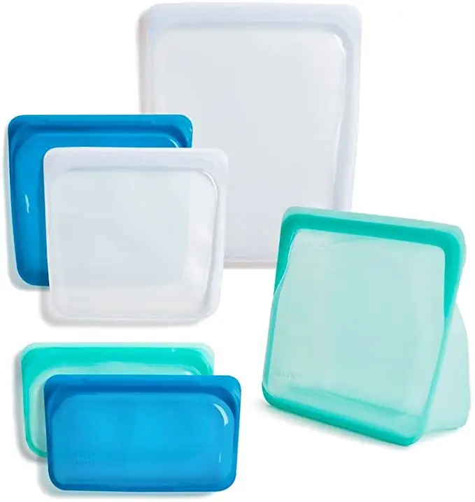 Hot Sale Silicone Reusable Storage Bag BPA free Leakproof Reusable Freezer Liquid Silicone Food Storage Bag