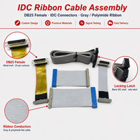 Câble plat à connecteurs IDC, fil électrique Awg 2651, 6, 8, 12, 14, 16, 20, 24, 44, 50, 64 broches, pas de 2,54 mm