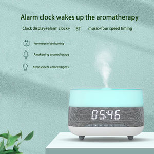 Difusor ultrasónico de aire para el hogar, de 300ml humidificador de aire, difusor de aroma de altavoz Bt de aceite esencial <span class=keywords><strong>con</strong></span> reloj <span class=keywords><strong>despertador</strong></span> de luz Led de 7 colores, nuevo - Product Image 5