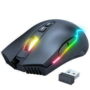 เมาส์ไร้สาย <span class=keywords><strong>ONIKUMA</strong></span> <span class=keywords><strong>CW905</strong></span> 2.4G แบบชาร์จได้ พร้อมปุ่ม 6 ปุ่ม เมาส์เกมมิ่ง RGB LED ออกแบบตามหลักสรีรศาสตร์สำหรับมือขวา เซ็นเซอร์ออปติคอล - Product Image 2