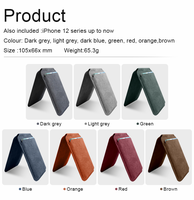 Dompet Kartu Kredit Magnetik Premium Alcantara untuk iPhone Desain Mewah dengan Penyangga Kompatibel dengan Semua Model