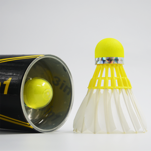 Volant de <span class=keywords><strong>badminton</strong></span> Dmantis D51 Anhui 3-en-1 hybride classe A personnalisé en plumes d'oie jaunes, prix usine - Product Image 5