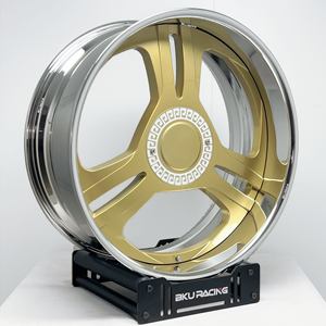 Jantes forgées Bku 2 pièces pour Chevy Impala Cadillac Skylark Fleetwood 23 24 26 pouces, jantes personnalisées <span class=keywords><strong>Lowrider</strong></span>, jantes en alliage doré - Product Image 1