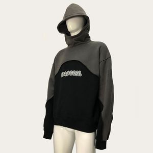 Yingling bouffée impression Double couche à capuche Logo personnalisé poids lourd 500Gsm polaire Streetwear à capuche recadrée à capuche hommes - Product Image 2