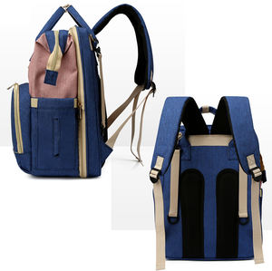 Mochila de nailon de diseñador, bolso de mano para pañales con bolsa aislada, bolso cambiador de lunares multifunción de gran capacidad para mamás - Product Image 2