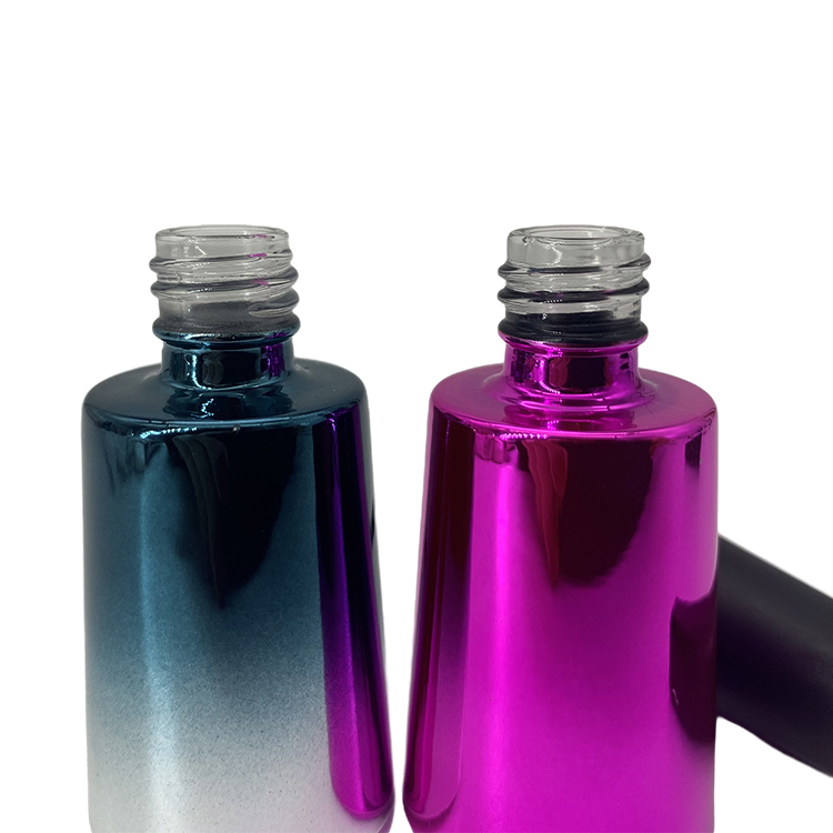 Gradient Plating Empty Nail Varnish Bottles 12ml 15ml Fingernail Polish Containers