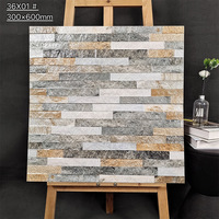 Tout Céramique 300x600 Moderne Concave-Convexe Extérieur Cour Carrelage Mural Grande Dalle pour Auto-Construit Rock Villa Maison