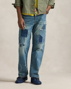 YKMOZI personnalisé AEadenim fournisseur en gros Vintage Denim pile pantalon marque lavé déchiré Y2K Jeans empilés Jeans hommes imprimer - Product Image 5