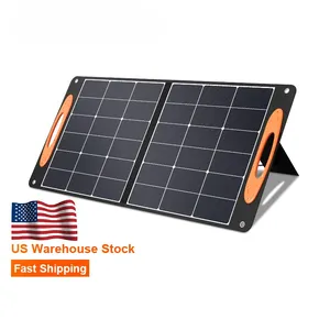 Nuevo diseño ETFE mono panel solar portátil negro 100W panel solar plegable Kit de panel solar plegable portátil con Banco de energía
