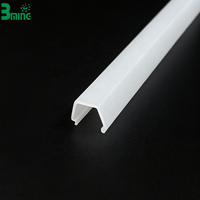 Profilé LED linéaire encastré personnalisé Bming avec couvercle en PC, diffuseur en polycarbonate opale laiteux pour le logement de bande LED