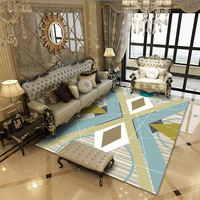 European Style Floor Carpet for Living Room Coffee Table, Simple Bedroom Office Classroom Mat, Soft Anti-slip Washable Rug