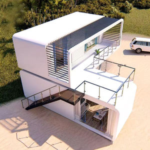 Contenedor prefabricado extensible móvil plegable de lujo, casa de playa, villas, casas prefabricadas de 20 pies con baño, casas, cabina de manzana - Product Image 4