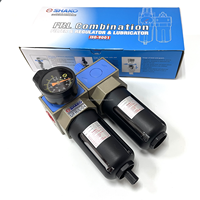 Combinaison filtre-régulateur-lubrificateur SHAKO UFR/L-02 1/4" FRL, unité de traitement d'air pneumatique à deux unités