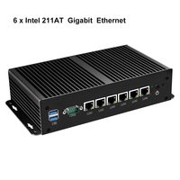 Serveur VPN économique, ordinateur Intel 3865u I3 7100U 6006U Quad Core, pare-feu, mini PC, 6 ports LAN, routeur, compatible Linux, Pfsense, AES-NI
