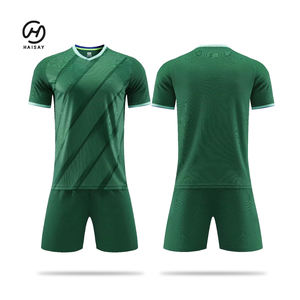 Camiseta de fútbol de Color verde, uniformes de fútbol, pantalones cortos personalizados, manga de secado rápido, camisetas de fútbol para equipo, nuevo diseño de <span class=keywords><strong>2023</strong></span> - Product Image 5