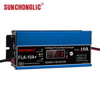 Chargeur de batterie intelligent à impulsions Sunchonglic LiFePO4 GEL pour batteries au plomb-acide 12V 24V, entrée 150-250V, identification automatique, activation BMS