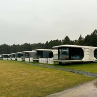 Maison en conteneur d'acier de luxe prête à l'emploi, imperméable, préfabriquée, type Apple Cabin