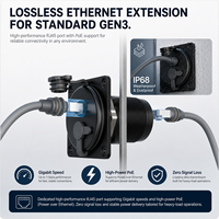 Connecteur de montage sur panneau étanche IP68 2-en-1 RJ45 et DC, adaptateur Ethernet Gigabit pour Starlink Mini Standard Gen 3 Marine RV
